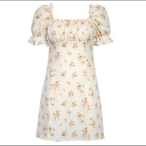 REFORMATION Robles Puff Sleeve Mini Floral Dress
